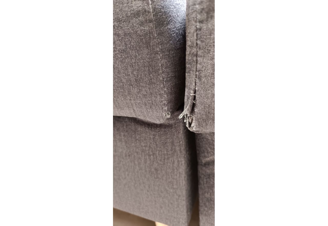 Narożnik COLIN L - Monolith 92 - ciemny szary - OUTLETU