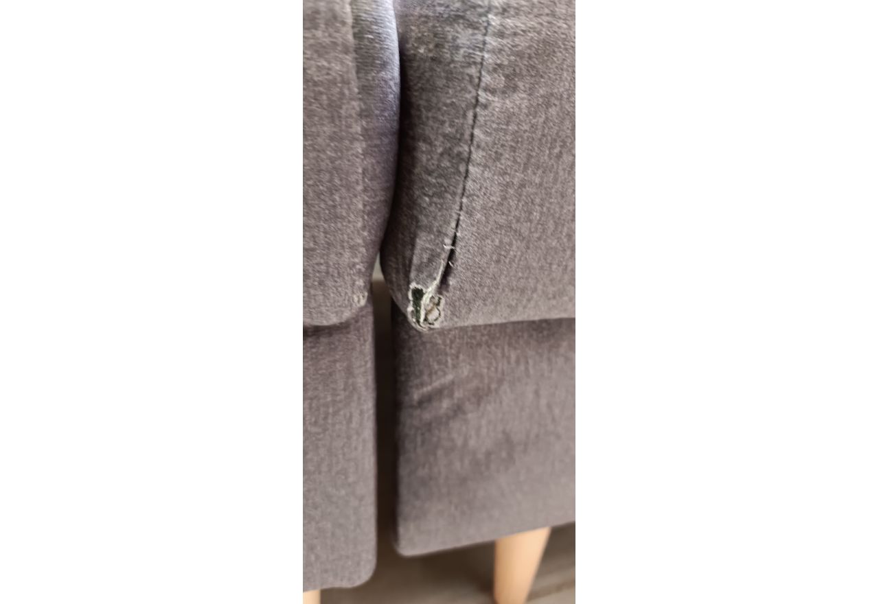 Narożnik COLIN L - Monolith 92 - ciemny szary - OUTLETU