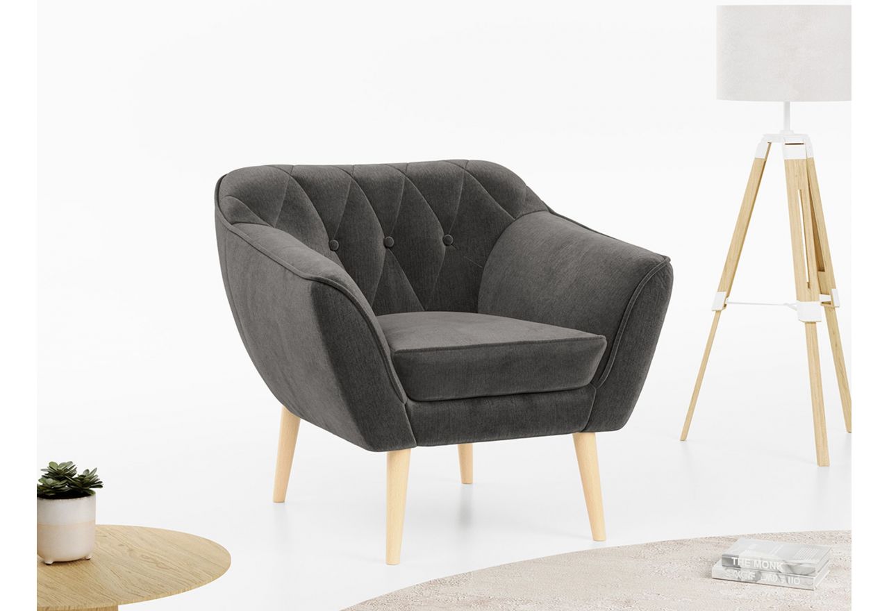 Fotel PIRS - Monolith 92 - ciemny szary - OUTLET