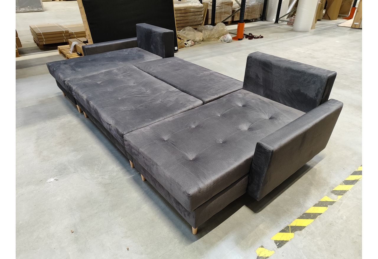 Narożnik ASTRA U - Monolith 92 - ciemny szary - OUTLETU