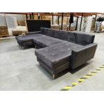 Narożnik ASTRA U - Monolith 92 - ciemny szary - OUTLETU