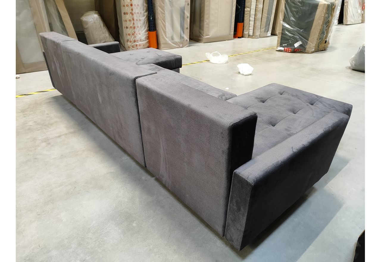 Narożnik ASTRA U - Monolith 92 - ciemny szary - OUTLETU