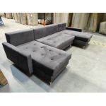 Narożnik ASTRA U - Monolith 92 - ciemny szary - OUTLETU