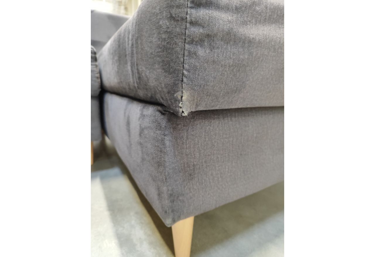 Narożnik ASTRA U - Monolith 92 - ciemny szary - OUTLETU