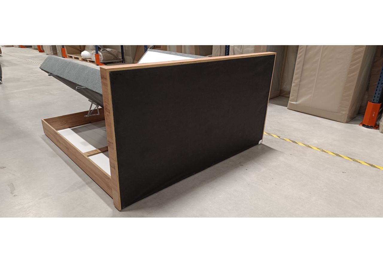 Łóżko kontynentalne VENETO KING 200x200 - Matana 05 - ciemny szary - OUTLETU