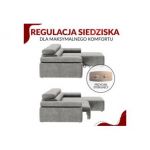 Narożnik z elektrycznym sterowaniem RILASSO L - strona prawa - ciemnozielony, welwet