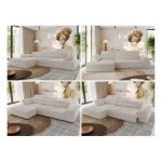 Narożnik z elektrycznym sterowaniem RILASSO L - strona lewa - beżowy, sztruks