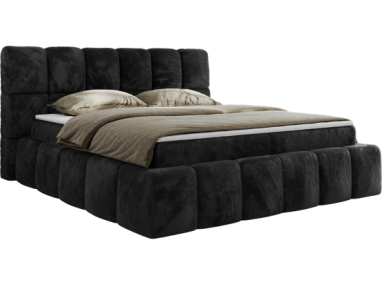 Łóżko kontynentalne NIRA 180x200 - H3 - ciemnoszary, plusz