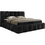 Łóżko kontynentalne NIRA 180x200 - H3 - ciemnoszary, plusz