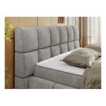 Łóżko kontynentalne NIRA 180x200 - H3 - jasnoszary, struktura