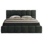 Łóżko kontynentalne NIRA 200x200 - H3 - ciemnoszary, struktura