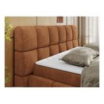 Łóżko kontynentalne NIRA 120x200 - H3 - pomarańczowy, struktura