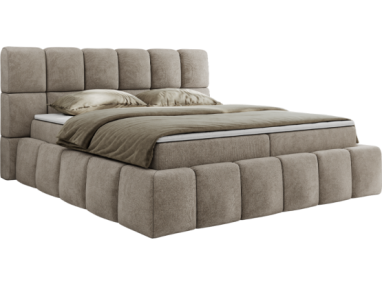 Łóżko kontynentalne NIRA 120x200 - H4 - beżowy, struktura