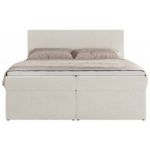 Łóżko kontynentalne JAGUAR 140x200 - H3 - kremowy, struktura