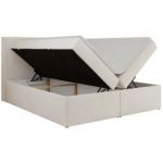 Łóżko kontynentalne JAGUAR 160x200 - H3 - kremowy, struktura