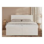 Łóżko kontynentalne JAGUAR 180x200 - H3 - kremowy, struktura