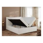 Łóżko kontynentalne JAGUAR 140x200 - H4 - kremowy, struktura