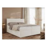 Łóżko kontynentalne JAGUAR 160x200 - H4 - kremowy, struktura