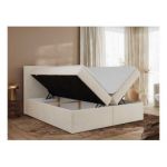 Łóżko kontynentalne JAGUAR 180x200 - H3 - jasnobeżowy, struktura