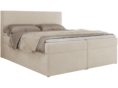 Łóżko kontynentalne JAGUAR 180x200 - H4 - jasnobeżowy, struktura