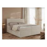 Łóżko kontynentalne JAGUAR 160x200 - H3 - beżowy, struktura