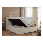 Łóżko kontynentalne JAGUAR 160x200 - H3 - beżowy, struktura