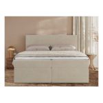 Łóżko kontynentalne JAGUAR 200x200 - H3 - beżowy, struktura