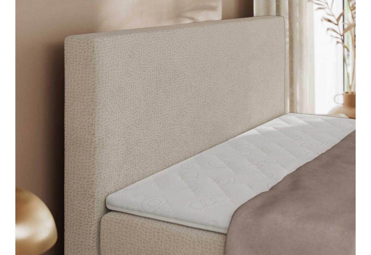 Łóżko kontynentalne JAGUAR 200x200 - H3 - beżowy, struktura