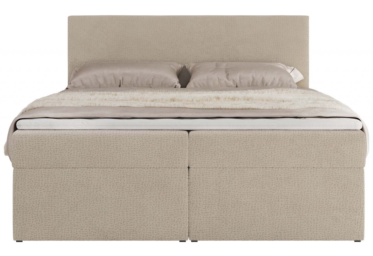 Łóżko kontynentalne JAGUAR 180x200 - H4 - beżowy, struktura