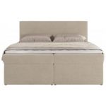 Łóżko kontynentalne JAGUAR 200x200 - H4 - beżowy, struktura