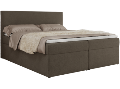 Łóżko kontynentalne JAGUAR 160x200 - H3 - brązowy, struktura