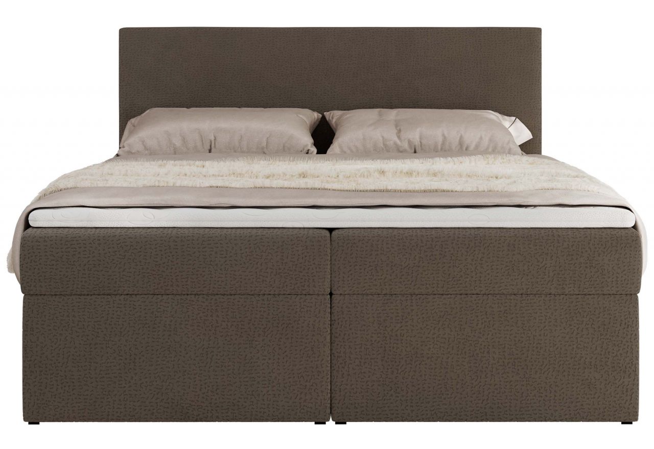 Łóżko kontynentalne JAGUAR 180x200 - H3 - brązowy, struktura