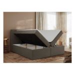 Łóżko kontynentalne JAGUAR 160x200 - H4 - brązowy, struktura