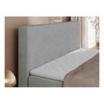 Łóżko kontynentalne JAGUAR 160x200 - H3 - jasnoszary, struktura