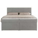 Łóżko kontynentalne JAGUAR 160x200 - H3 - jasnoszary, struktura