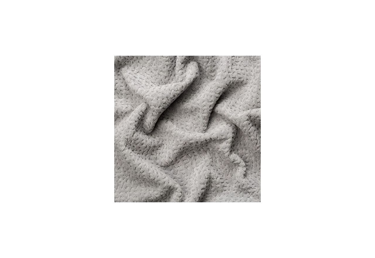 Łóżko kontynentalne JAGUAR 180x200 - H4 - jasnoszary, struktura