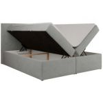 Łóżko kontynentalne JAGUAR 200x200 - H4 - jasnoszary, struktura