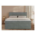 Łóżko kontynentalne JAGUAR 180x200 - H3 - szary, struktura