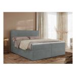 Łóżko kontynentalne JAGUAR 160x200 - H4 - szary, struktura