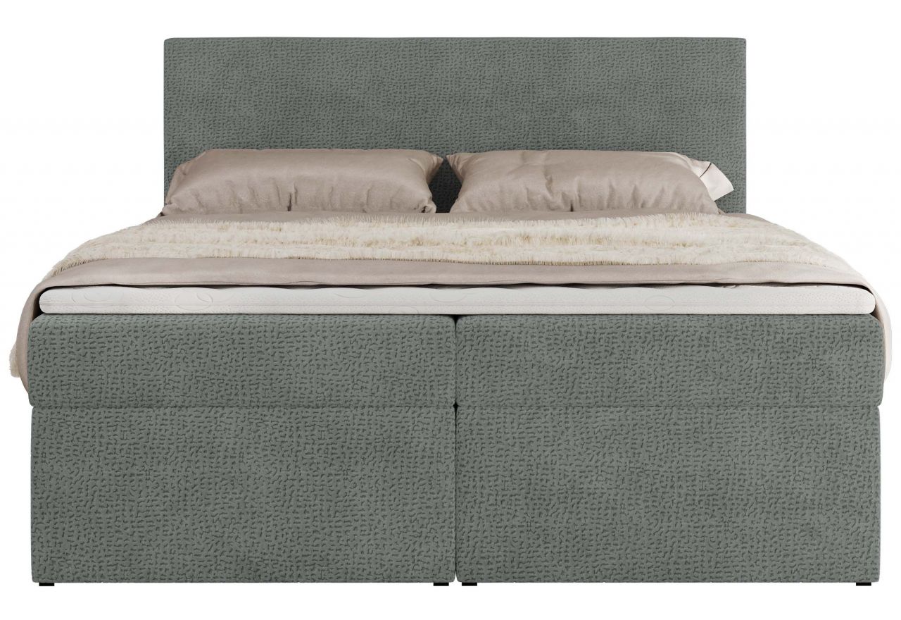 Łóżko kontynentalne JAGUAR 160x200 - H4 - szary, struktura