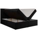 Łóżko kontynentalne JAGUAR 160x200 - H3 - czarny, struktura