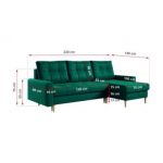 Narożnik ASTRA L - Kronos 19 - zielony - OUTLETU