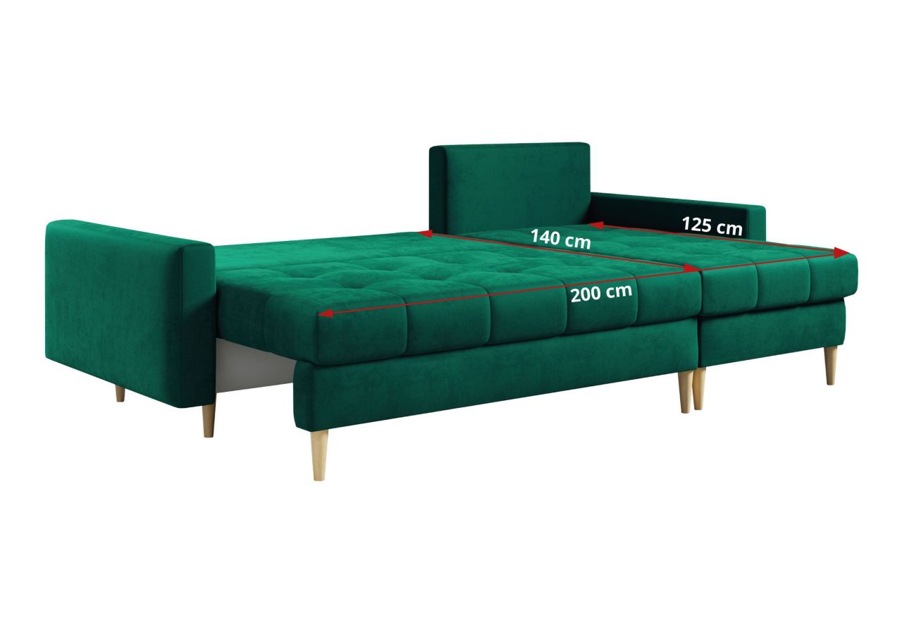 Narożnik ASTRA L - Kronos 19 - zielony - OUTLETU