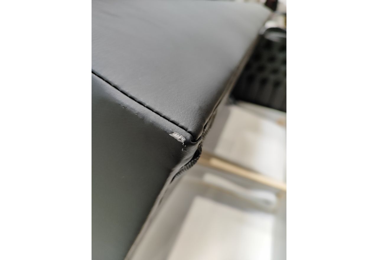 Łóżko kontynentalne GRIMALDI 180x200 - Soft 11 - czarna ekoskóra - OUTLETU