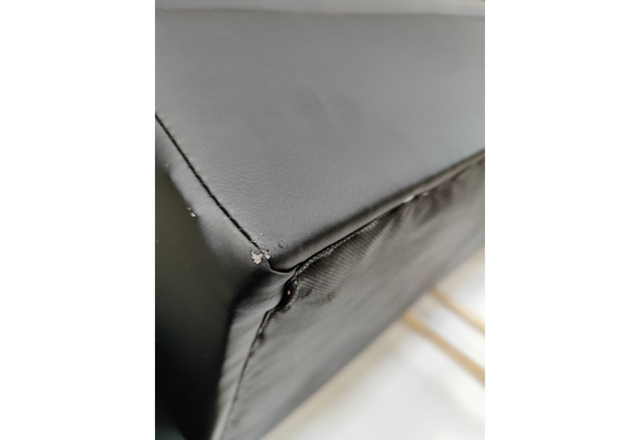 Łóżko kontynentalne GRIMALDI 180x200 - Soft 11 - czarna ekoskóra - OUTLETU