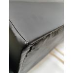 Łóżko kontynentalne GRIMALDI 180x200 - Soft 11 - czarna ekoskóra - OUTLETU