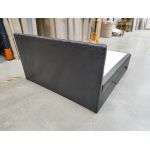 Łóżko kontynentalne GRIMALDI 180x200 - Soft 11 - czarna ekoskóra - OUTLETU