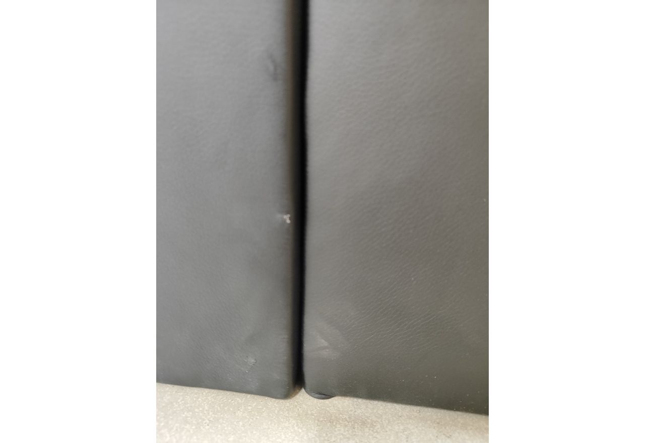 Łóżko kontynentalne GRIMALDI 180x200 - Soft 11 - czarna ekoskóra - OUTLETU