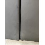 Łóżko kontynentalne GRIMALDI 180x200 - Soft 11 - czarna ekoskóra - OUTLETU