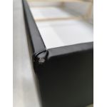 Łóżko kontynentalne GRIMALDI 180x200 - Soft 11 - czarna ekoskóra - OUTLETU